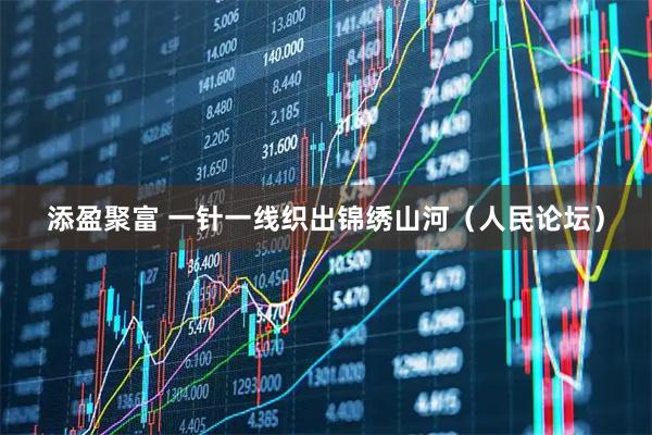 添盈聚富 一针一线织出锦绣山河（人民论坛）
